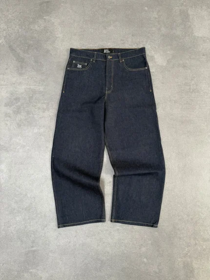Pepe Studio Jean en Denim Brut Bleu Foncé (5)