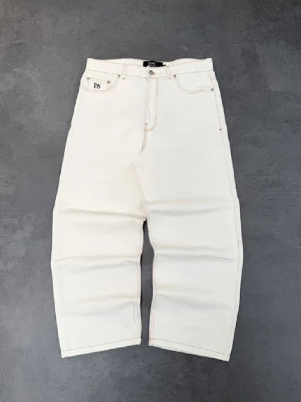 Pepe Studio Jean en Denim Brut Ivoire (3)
