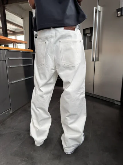 Pepe Studio Jean en Denim en Brut Ivoire (2)