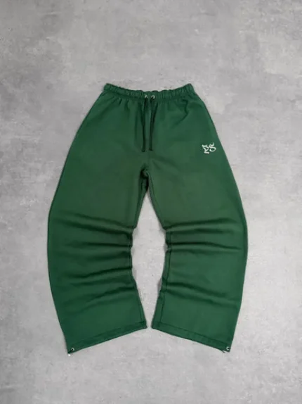 Pepe Studio Pantalon Ample Vert Pin (3)