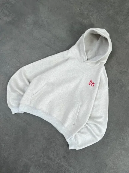 Pepe Studio Sweat à Capuche Boxy Gris Clair (3)