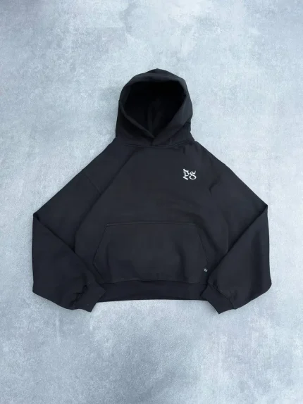 Pepe Studio Sweat à Capuche Boxy Noir (5)
