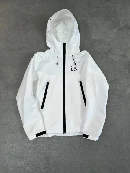 Pepe Studio Veste de Pluie Blanche Ripstop (5)