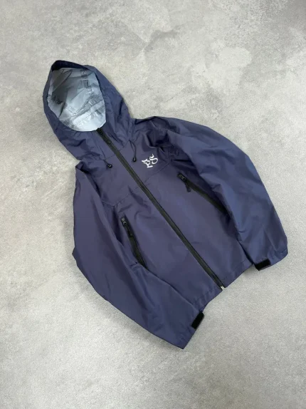 Pepe Studio Veste de Pluie Bleu Marine Ripstop (4)
